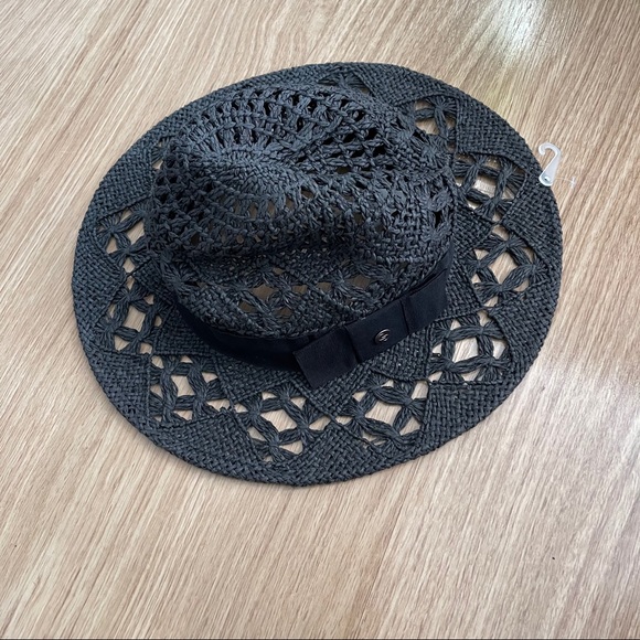 Wave Wide Brim Fedora Hat Grey 